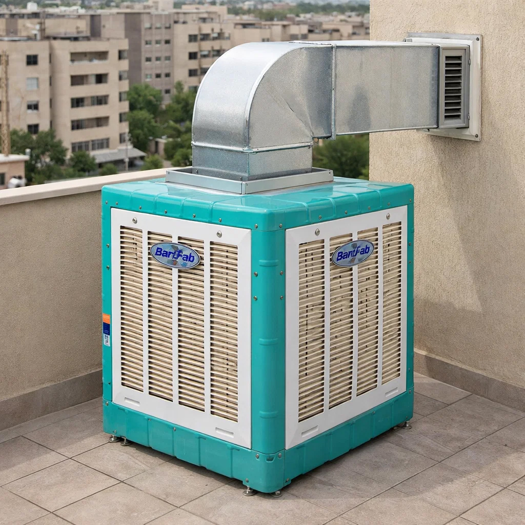 خروجی از بالا برای صرفه جویی در فضا و کوتاه کردن کانال کشی